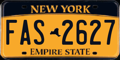 NY license plate FAS2627