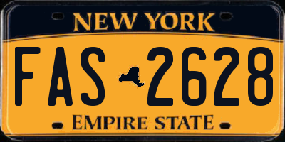 NY license plate FAS2628
