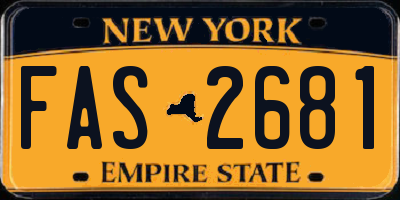 NY license plate FAS2681