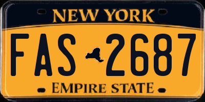 NY license plate FAS2687