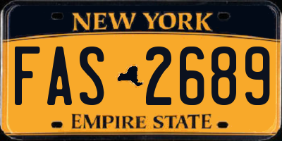 NY license plate FAS2689