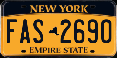 NY license plate FAS2690