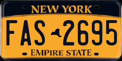 NY license plate FAS2695