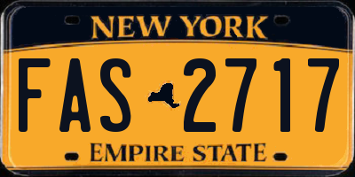 NY license plate FAS2717