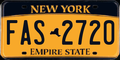 NY license plate FAS2720