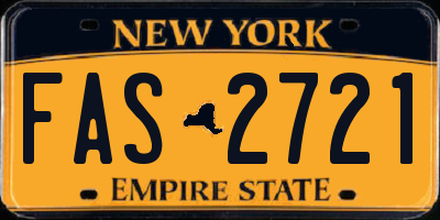 NY license plate FAS2721