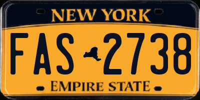 NY license plate FAS2738