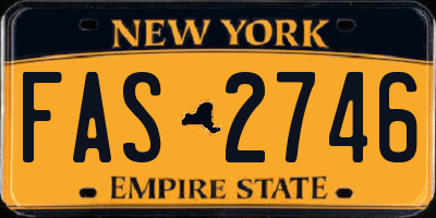 NY license plate FAS2746