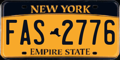 NY license plate FAS2776
