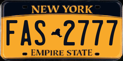 NY license plate FAS2777