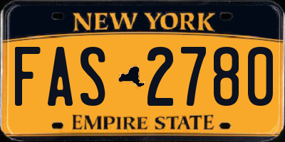 NY license plate FAS2780