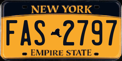 NY license plate FAS2797