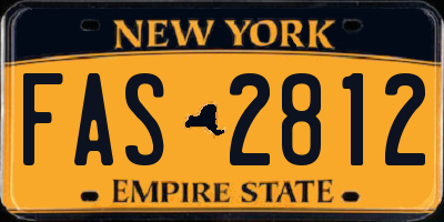 NY license plate FAS2812