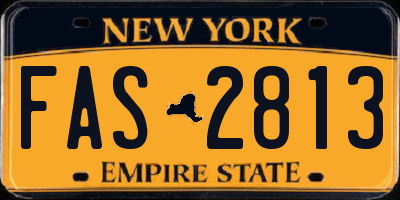 NY license plate FAS2813