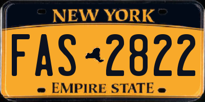 NY license plate FAS2822