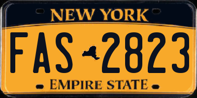 NY license plate FAS2823