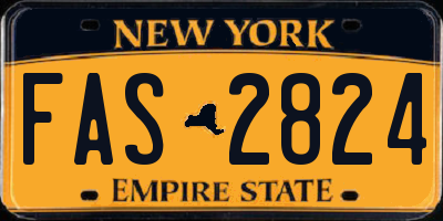 NY license plate FAS2824