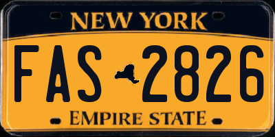 NY license plate FAS2826