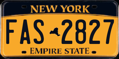 NY license plate FAS2827