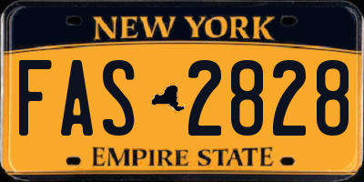 NY license plate FAS2828