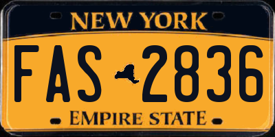 NY license plate FAS2836