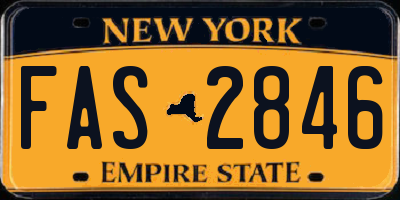 NY license plate FAS2846