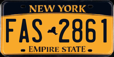 NY license plate FAS2861