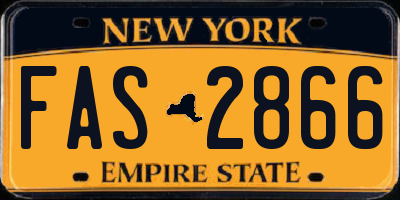 NY license plate FAS2866