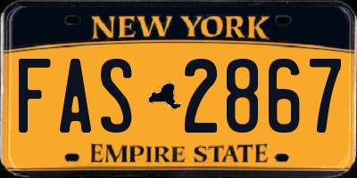 NY license plate FAS2867