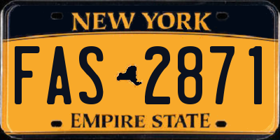 NY license plate FAS2871