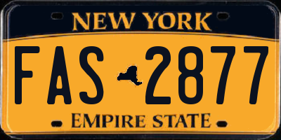 NY license plate FAS2877