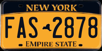 NY license plate FAS2878