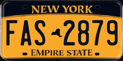 NY license plate FAS2879