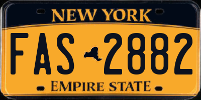 NY license plate FAS2882