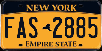 NY license plate FAS2885