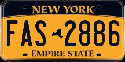 NY license plate FAS2886