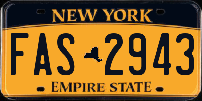 NY license plate FAS2943