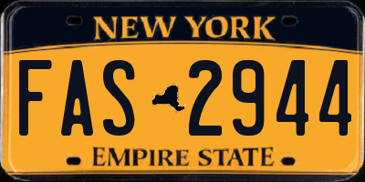 NY license plate FAS2944