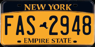 NY license plate FAS2948