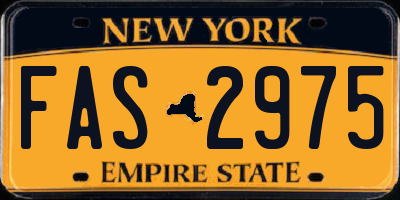 NY license plate FAS2975