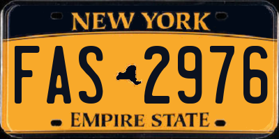 NY license plate FAS2976