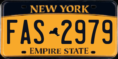 NY license plate FAS2979