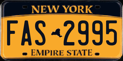 NY license plate FAS2995