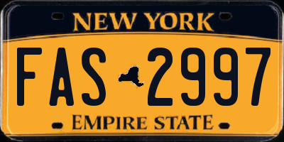 NY license plate FAS2997