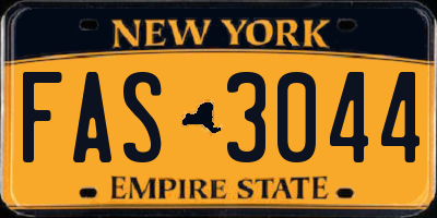 NY license plate FAS3044