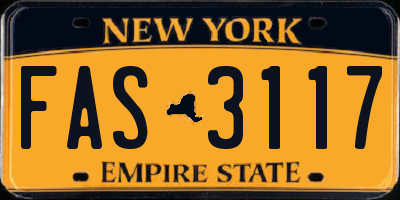 NY license plate FAS3117