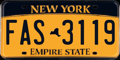 NY license plate FAS3119