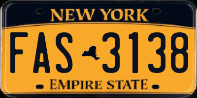 NY license plate FAS3138