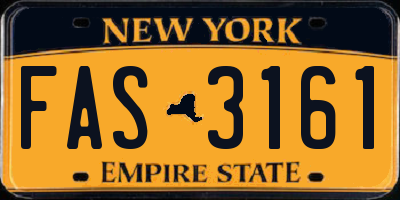 NY license plate FAS3161