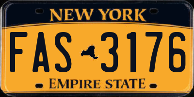 NY license plate FAS3176